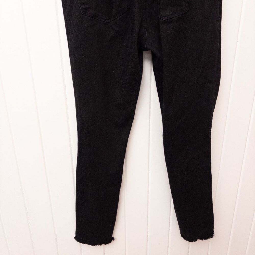 Blanqi Maternity Denim Jeans Black Skinny Over-Belly Panel Distressed Size 14 - Picture 7 of 9